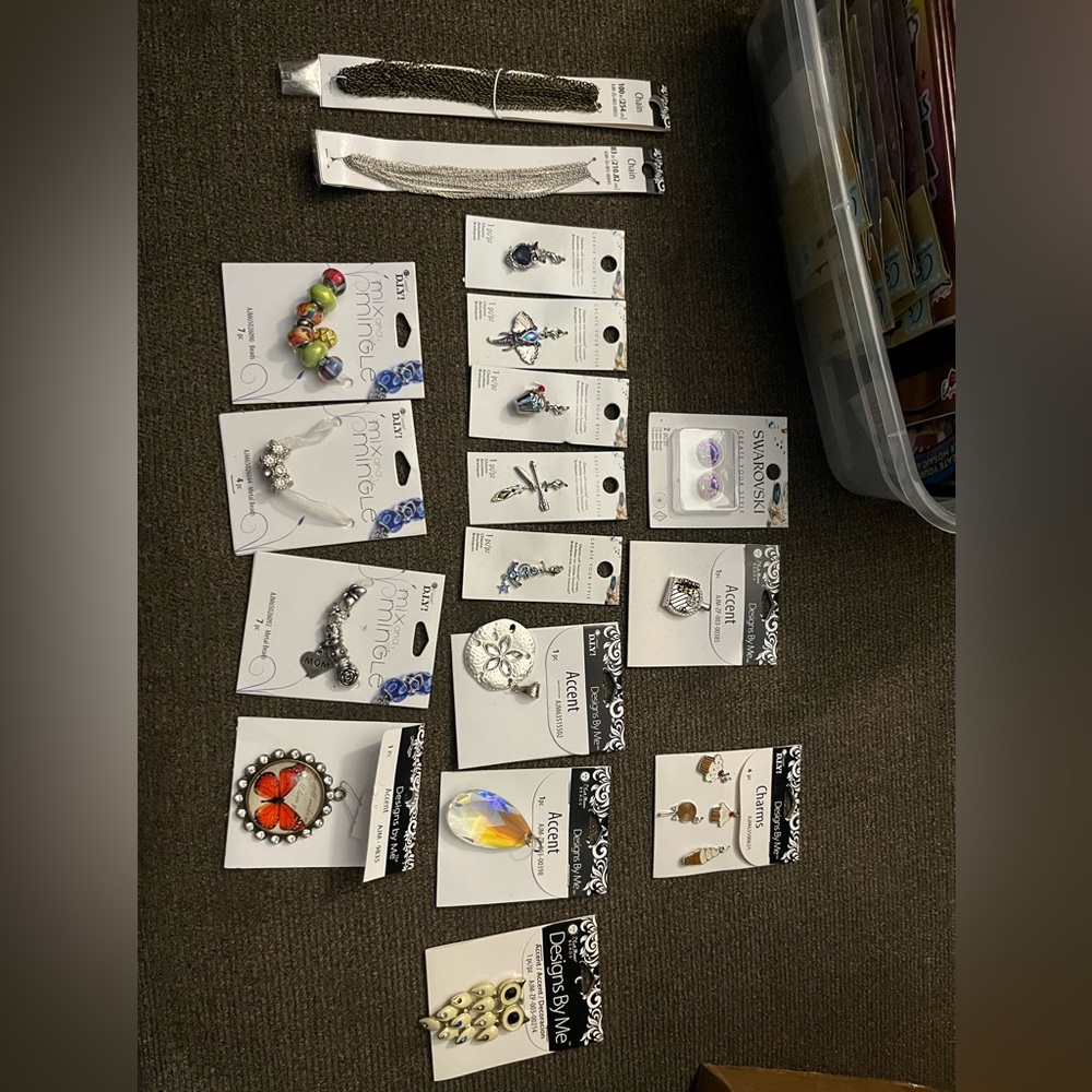 Charm and necklace lot
